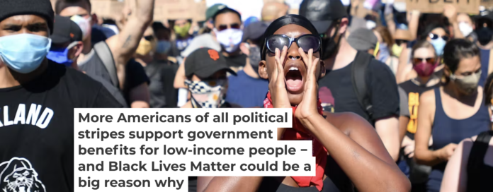 A protester leads a Black Lives Matter rally in San Francisco on June 3, 2020. Josh Edelson/AFP via Getty Images A protester leads a Black Lives Matter rally in San Francisco on June 3, 2020. Josh Edelson/AFP via Getty Images